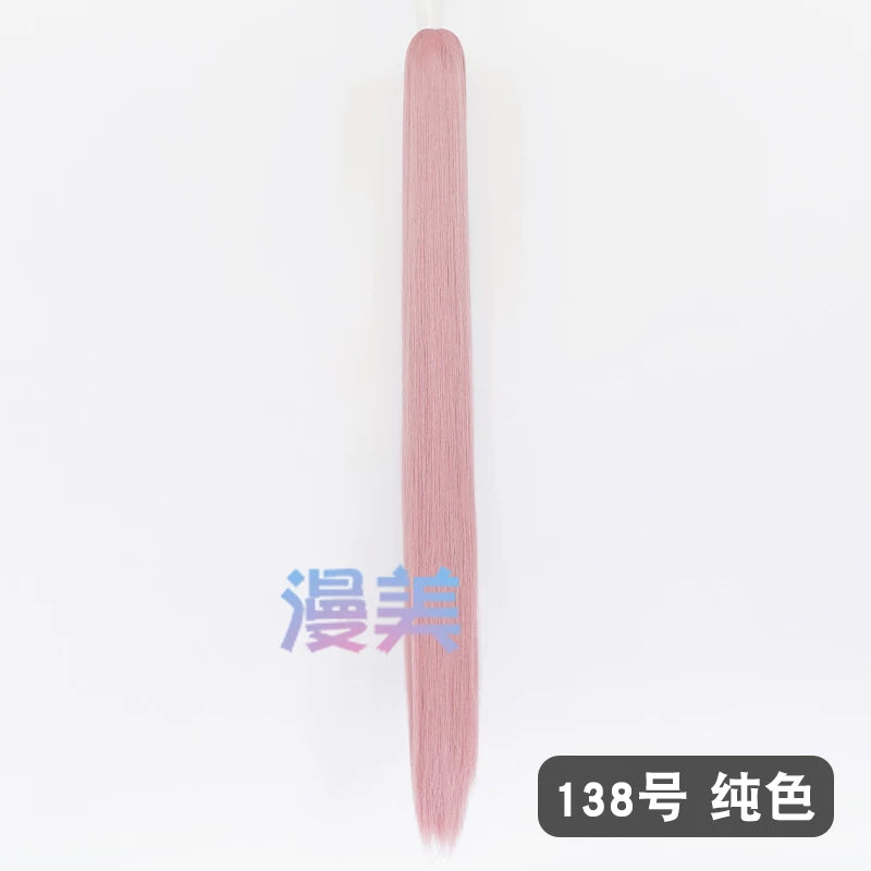 Manmei 90cm Universal Claw Clip Ponytail Cosplay Wig Extension 30+ Colors