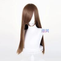 Manmei 60cm Long Straight Universal Cosplay Wig with Long Bangs
