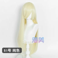 Manmei 80cm Long Straight Universal Cosplay Wig with Long Bangs