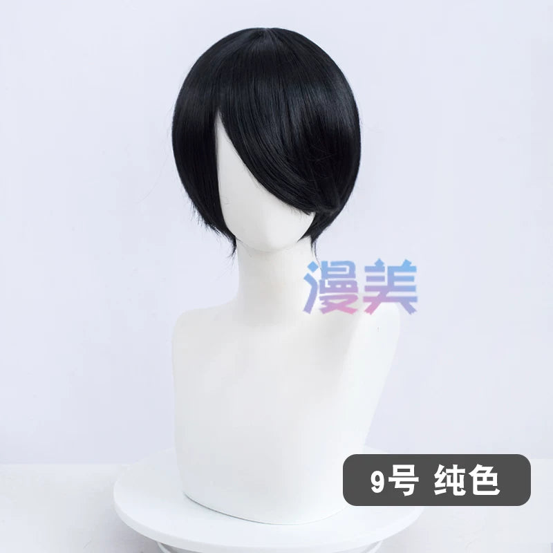 Manmei 30cm Face Framing Short Universal Cosplay Wig with Scalp Top