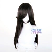 Manmei 60cm Long Straight Universal Cosplay Wig with Long Bangs