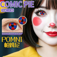 Comic Pie Pomni 1-Year Blue & Red Large Diameter Cosplay Contact Lenses – The Amazing Digital Circus