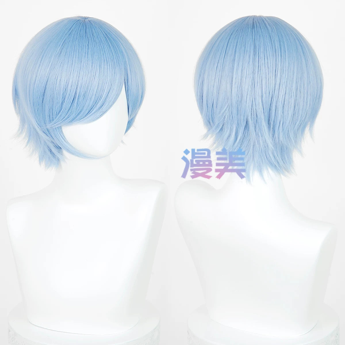 Manmei 30cm Thickened Layered Outward Flipped Short Cosplay Wig with Scalp Top