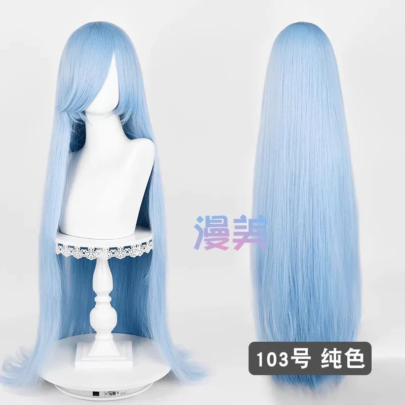 Manmei 100cm Long Straight Cosplay Wig for Anime, Costume & Character Styling