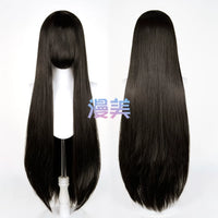 Manmei 100cm Middle Part Long Straight Universal Cosplay Wig with Large Scalp Top