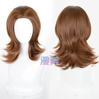 Manmei 45cm Wolf Tail Outward Flipped Universal Cosplay Wig with Flexible Parting