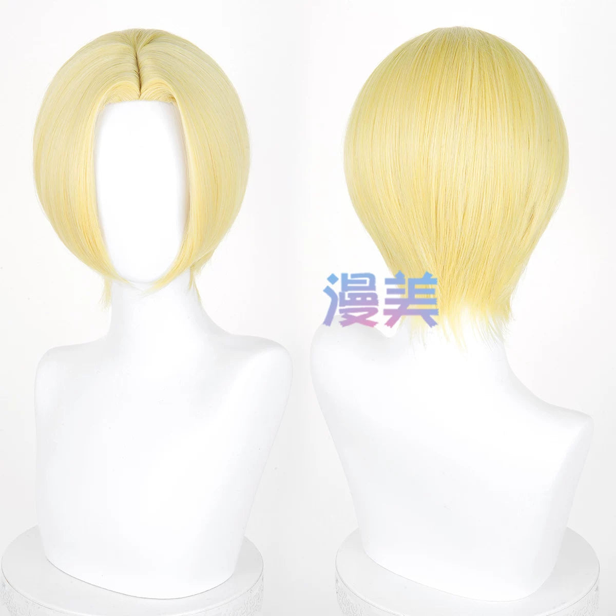 Manmei 30cm Thickened Middle Part Short Cosplay Wig with Scalp Top
