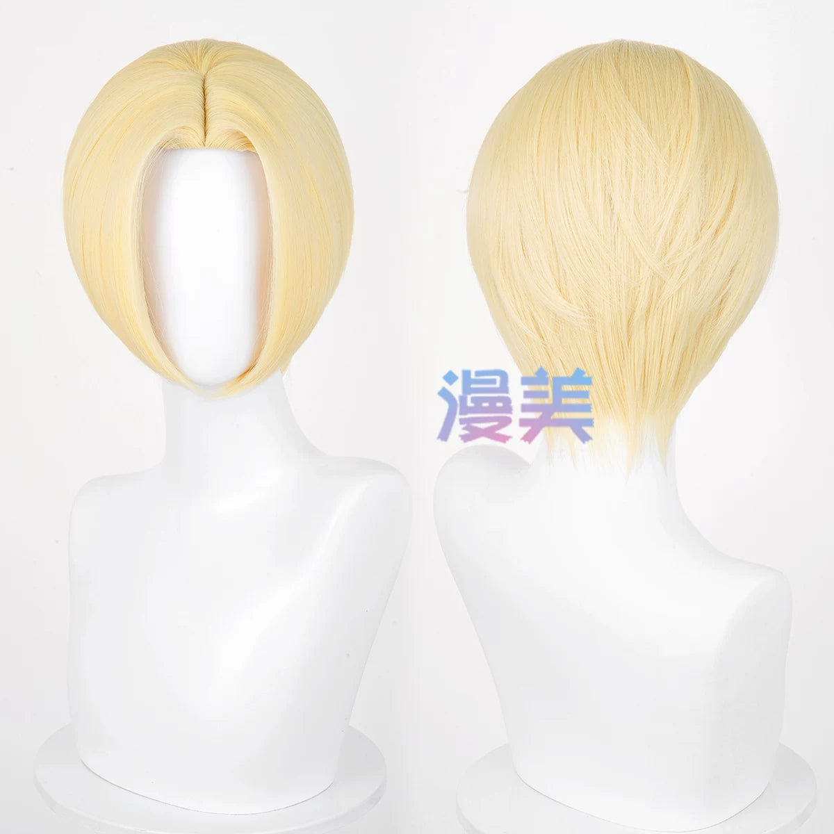 Manmei 30cm Thickened Middle Part Short Cosplay Wig with Scalp Top