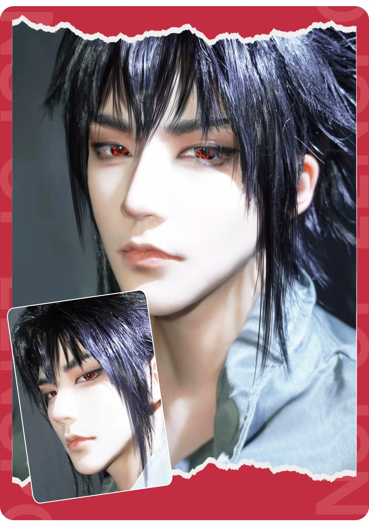 LENSPOP Sasuke Uchiha 6-Month Sharingan Cosplay Contact Lenses – 3-Tomoe & Mangekyo