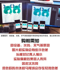 漫美万用虎口夹90cm单马尾古风cos20色可选毛娘造型练手角色假发