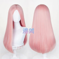 Manmei 60cm Middle Part Long Straight Cosplay Wig with Inward Curved Ends & Scalp Top Multiple Colors