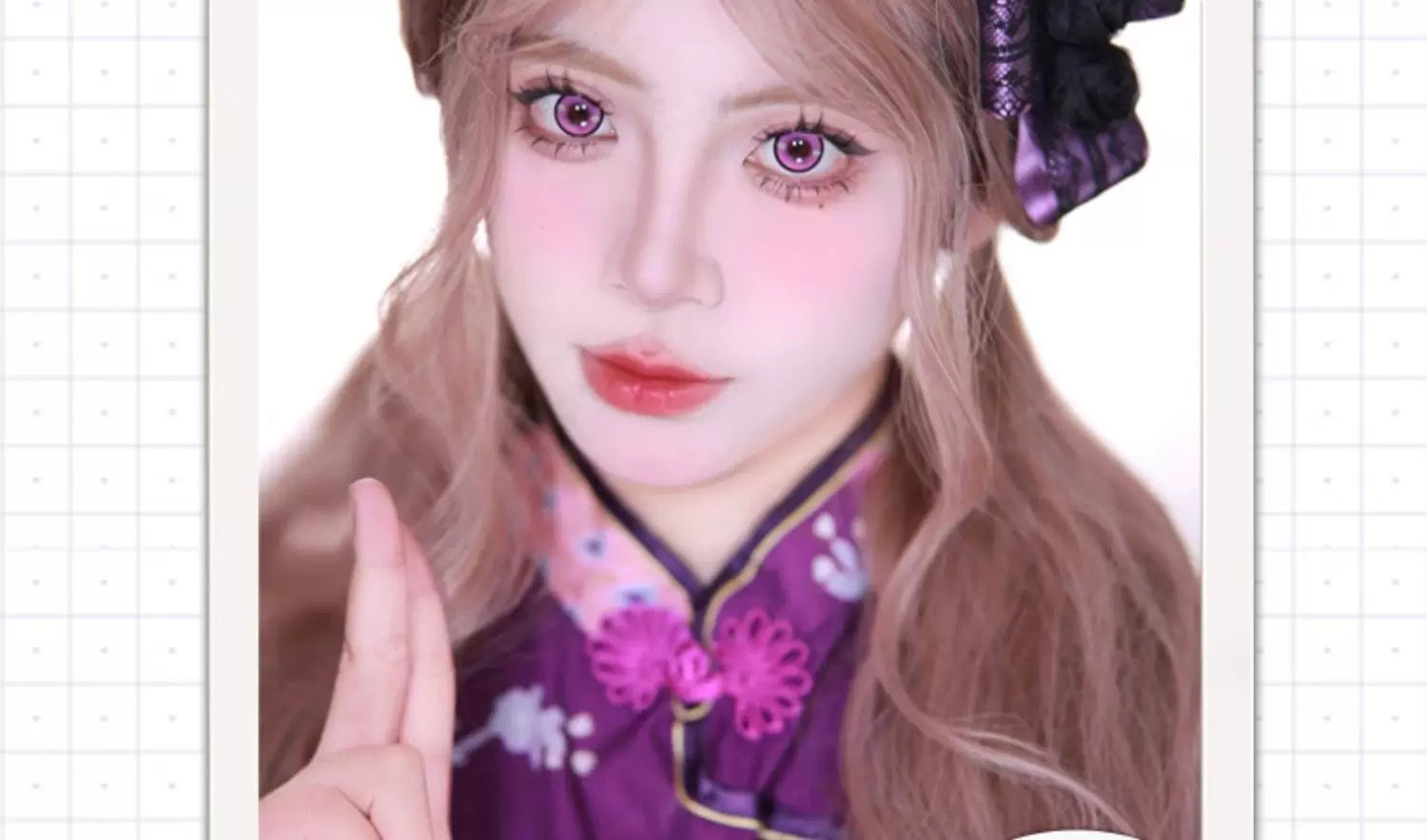 DGUGULENS Purple 1-Day Anime Cosplay Contact Lenses