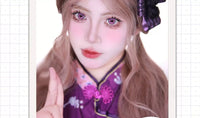 DGUGULENS Purple 1-Day Anime Cosplay Contact Lenses