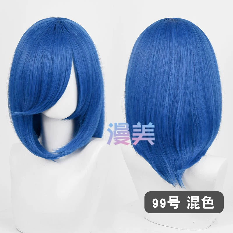 Manmei 40cm Medium Length Universal Cosplay Wig with Inward Curved Ends