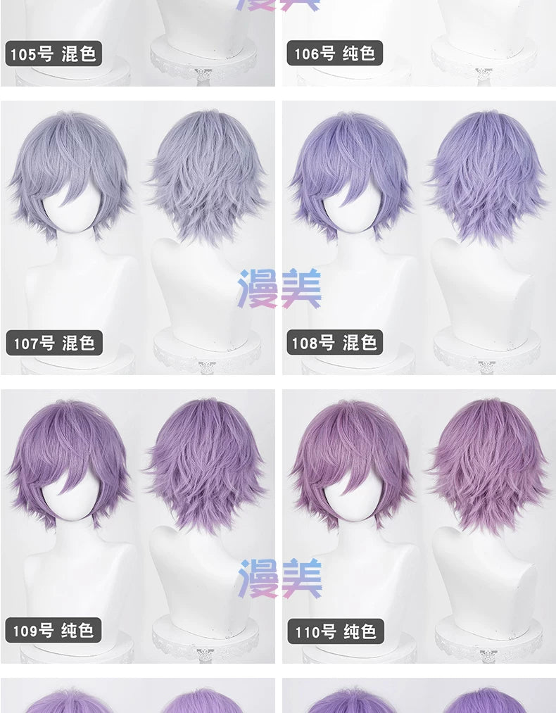 Manmei Upgraded 32cm Outward-Flipped Universal Cosplay Wig Colors 73 – 168