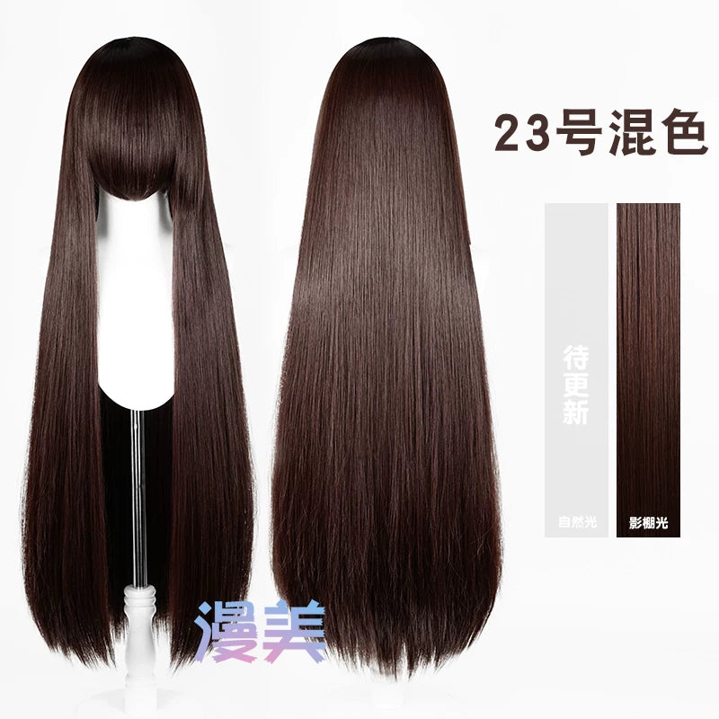 Manmei 600g Upgraded Thickened 100cm Long Straight Universal Cosplay Wig – 168 Colors