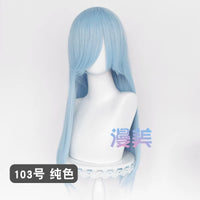 Manmei 60cm Long Straight Universal Cosplay Wig with Long Bangs