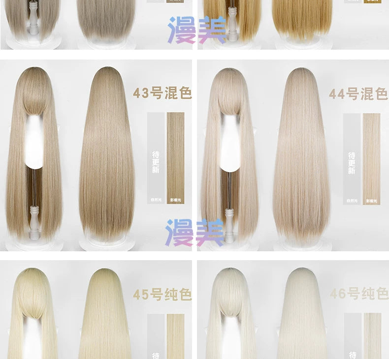 Manmei 600g Upgraded Thickened 100cm Long Straight Universal Cosplay Wig – 168 Colors