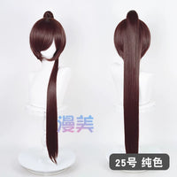 漫美万用虎口夹90cm单马尾古风cos20色可选毛娘造型练手角色假发