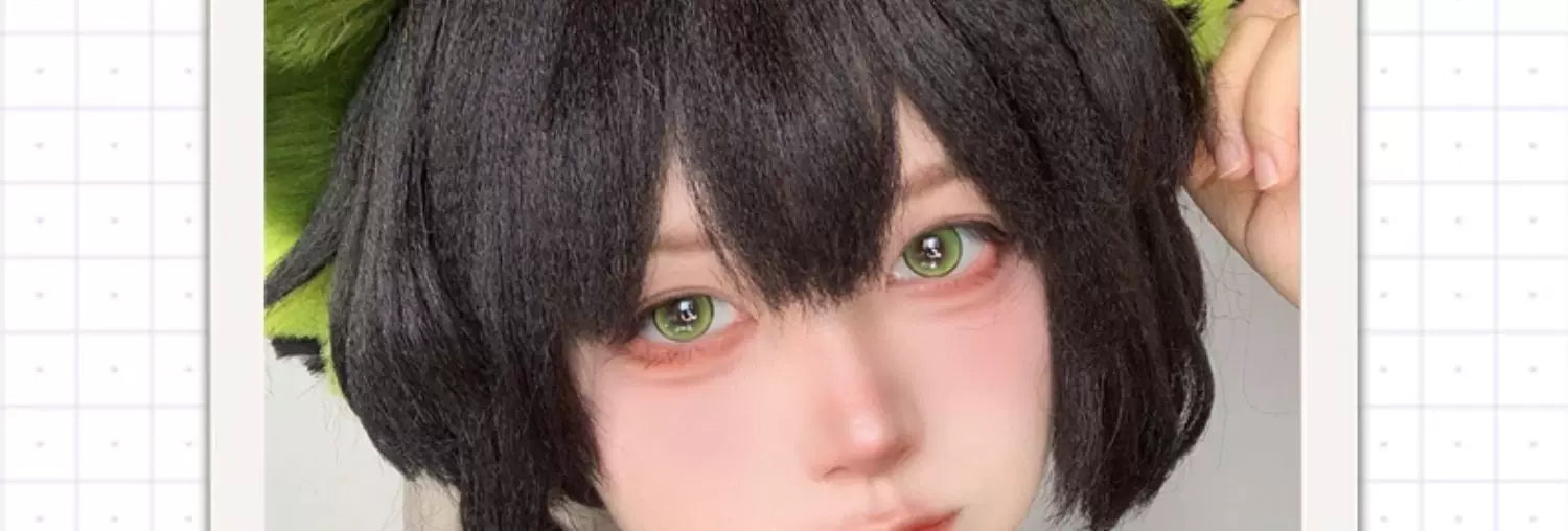 DGUGULENS Melon Bubble Green 1-Day Anime Cosplay Contact Lenses