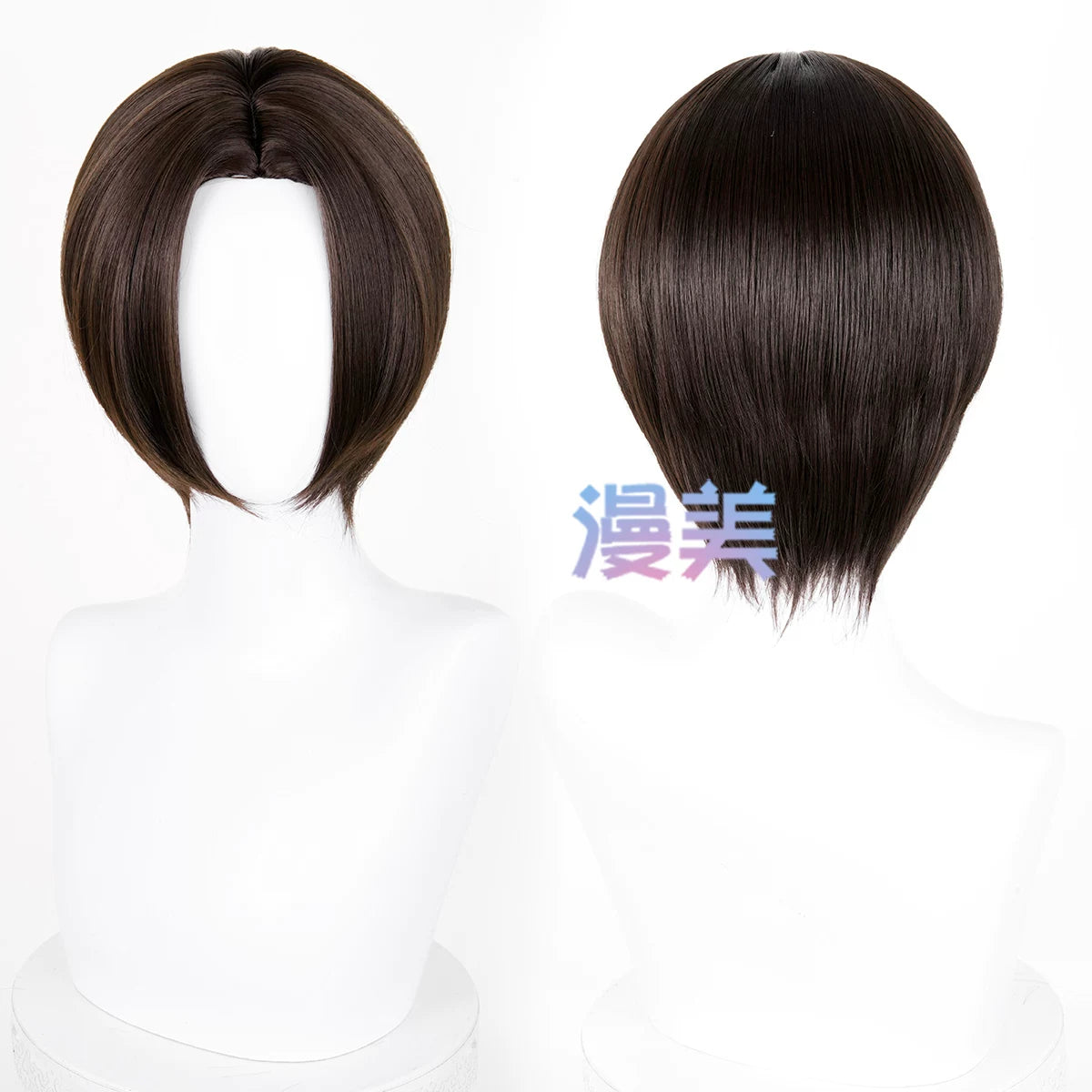 Manmei 30cm Thickened Middle Part Short Cosplay Wig with Scalp Top