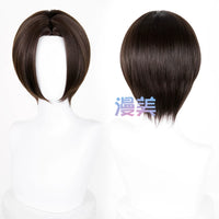 Manmei 30cm Thickened Middle Part Short Cosplay Wig with Scalp Top