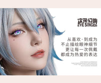 次元幻眸爻光cos美瞳紫色高光月抛大直径14.5mm漫展二次元带度数