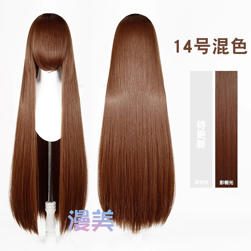Manmei 600g Upgraded Thickened 100cm Long Straight Universal Cosplay Wig – 168 Colors