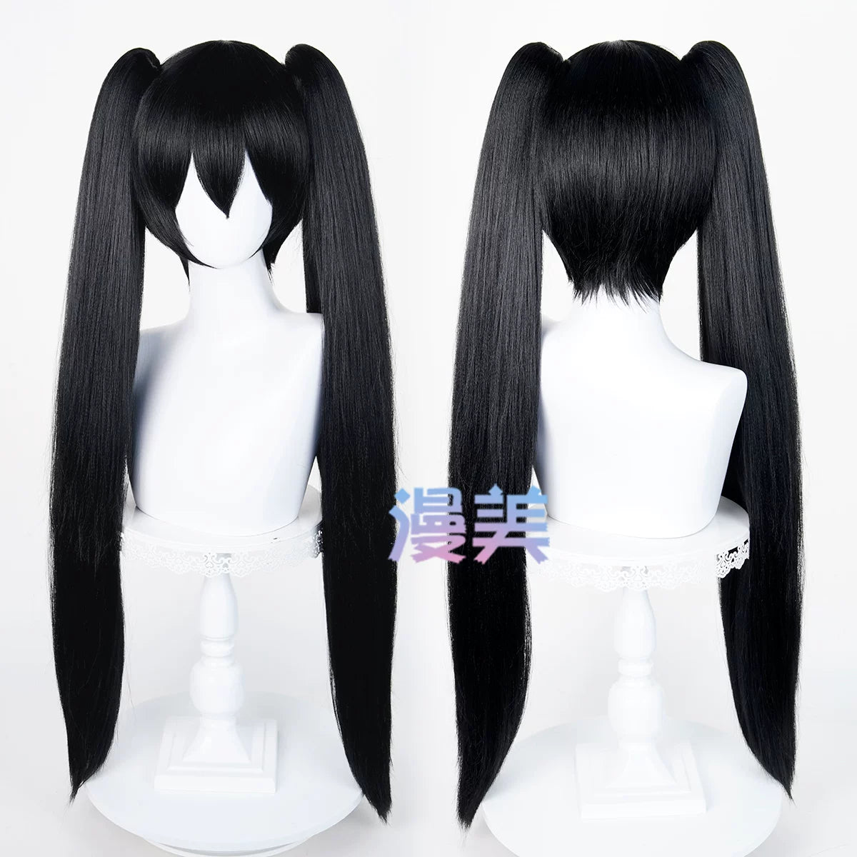 Manmei 80cm Thick Crimped Clip On Twin Ponytail Cosplay Hairpieces