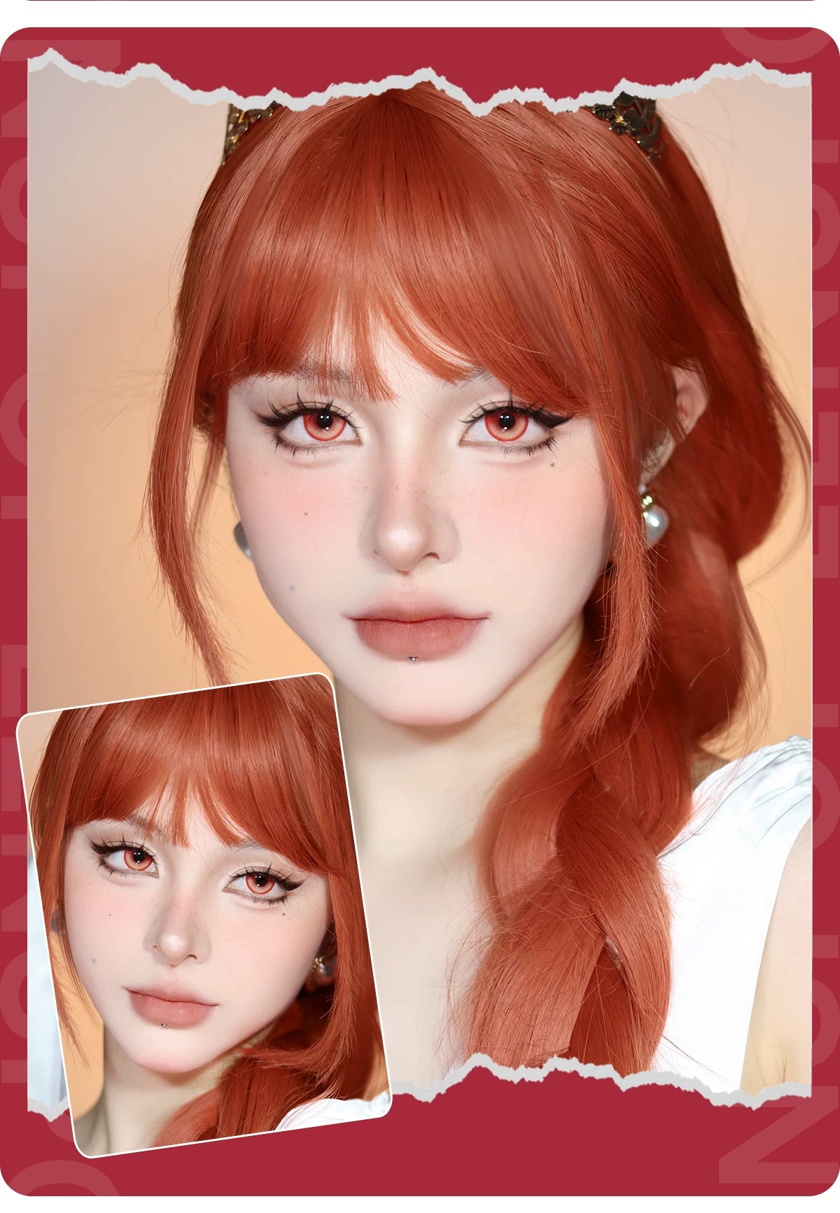 LENSPOP Yuan Ji 6-Month Cosplay Contact Lenses – Heart-Core Pearl Sandwich Series