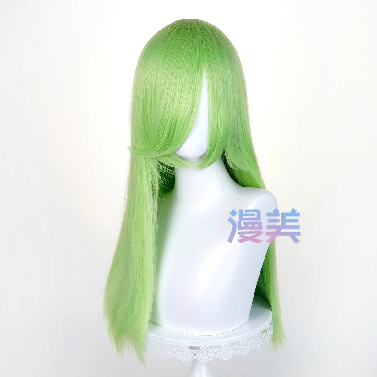Manmei 60cm Long Straight Universal Cosplay Wig with Long Bangs