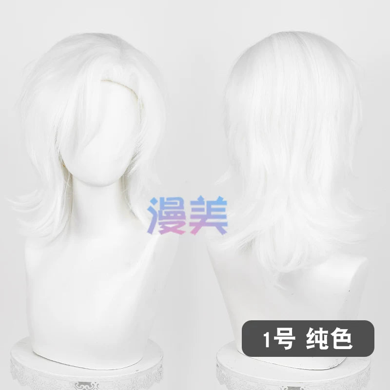 Manmei 30/40cm Side Part Teased Outward Flipped Universal Cosplay Wig