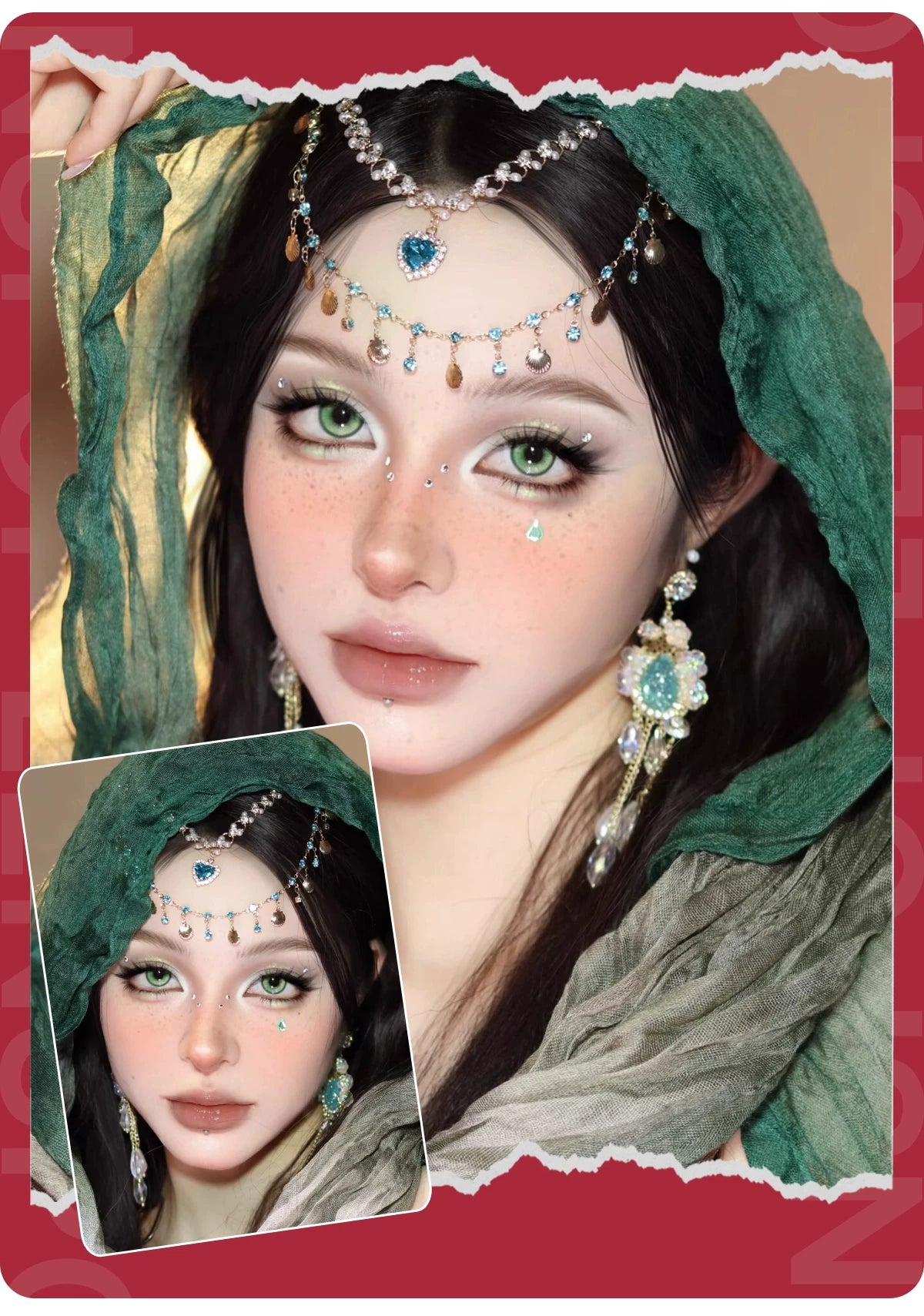 LENSPOP Starlight Tears 6-Month Cosplay Contact Lenses – Halo Sandwich Series