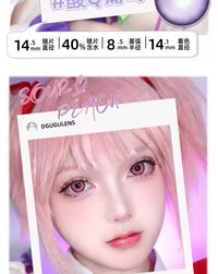 DGUGULENS Suan Q Series 1-Day Colorful Anime Cosplay Contact Lenses – Green, Pink, Blue & Purple