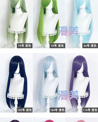 Manmei 80cm Long Straight Universal Cosplay Wig with Long Bangs