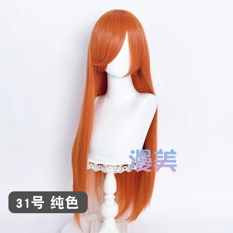 Manmei 80cm Long Straight Universal Cosplay Wig with Long Bangs