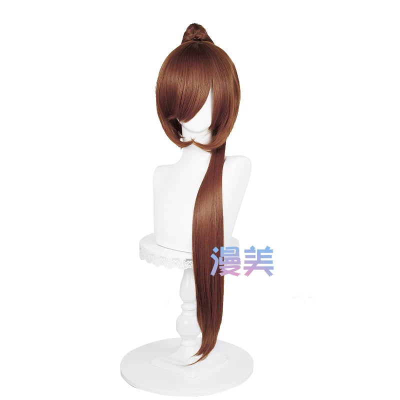 漫美万用虎口夹90cm单马尾古风cos20色可选毛娘造型练手角色假发