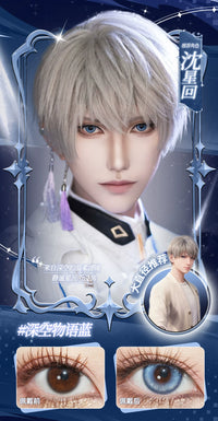 LENSPOP Caleb Love and Deepspace Blue Purple 6-Month 1:1 Cosplay Contact Lenses – Fixed Axis Highlight