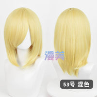 Manmei 40cm Medium Length Universal Cosplay Wig with Inward Curved Ends