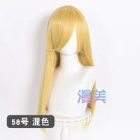 Manmei 60cm Long Straight Universal Cosplay Wig with Long Bangs