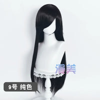 Manmei 80cm Long Straight Universal Cosplay Wig with Long Bangs