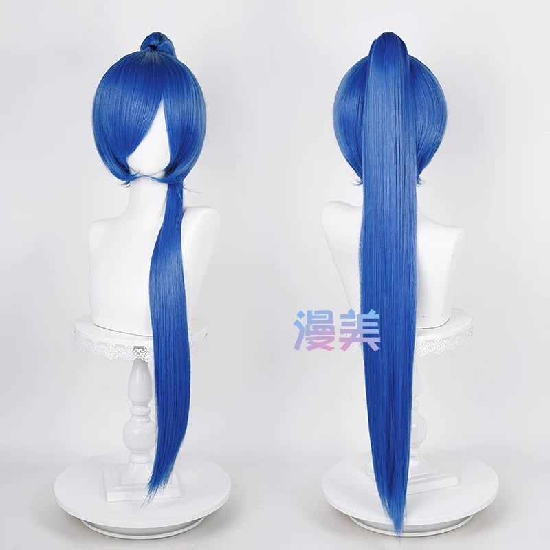 漫美万用虎口夹90cm单马尾古风cos20色可选毛娘造型练手角色假发