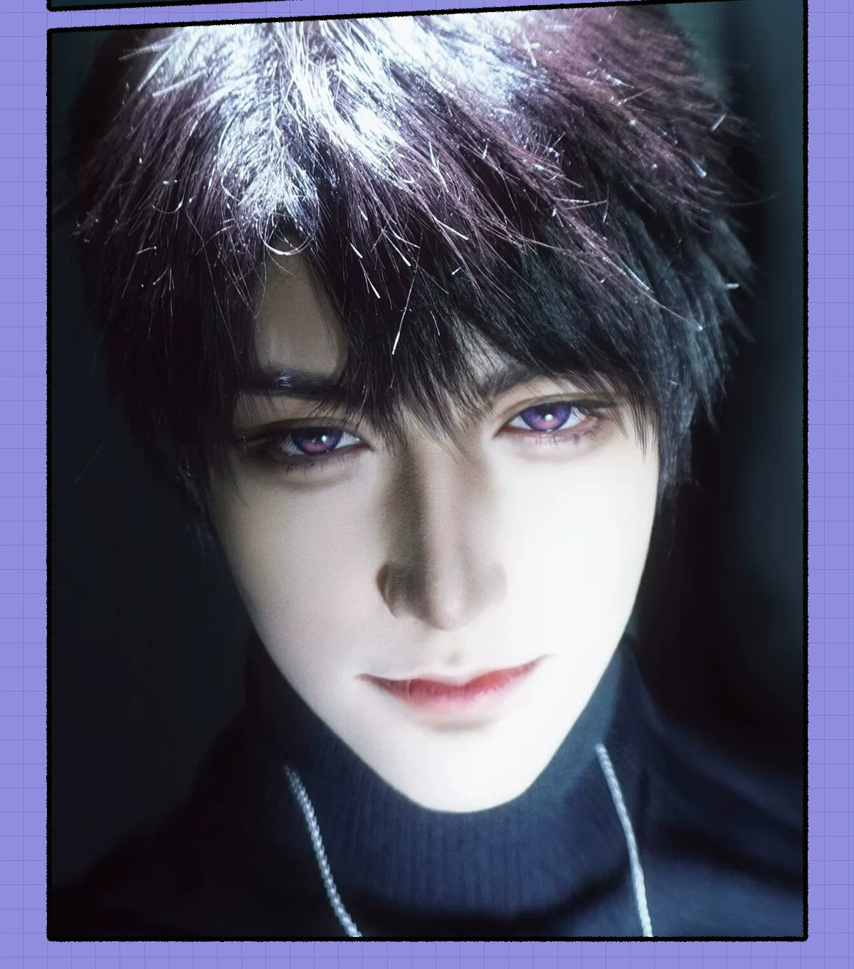 LENSPOP Kaoruko & Caleb 6-Month Blue Purple Cosplay Contact Lenses – Fixed Axis High Highlight
