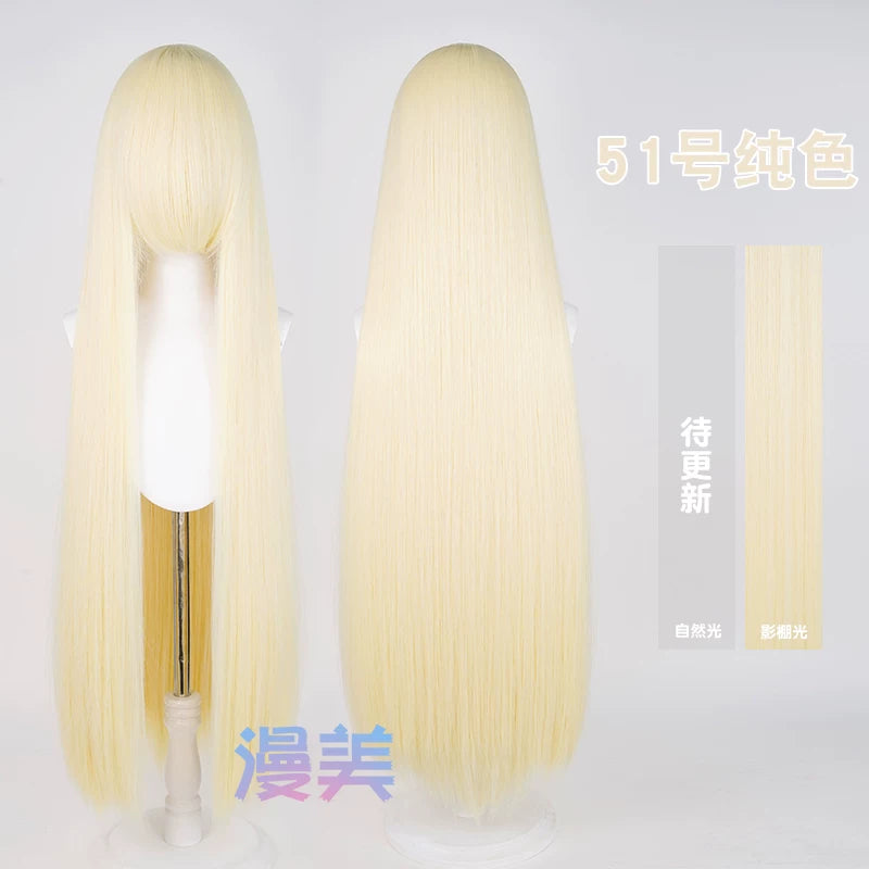 Manmei 600g Upgraded Thickened 100cm Long Straight Universal Cosplay Wig – 168 Colors