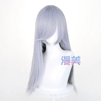 Manmei 60cm Long Straight Universal Cosplay Wig with Long Bangs