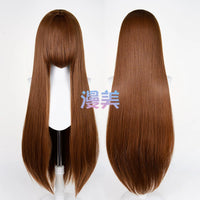 Manmei 100cm Middle Part Long Straight Universal Cosplay Wig with Large Scalp Top