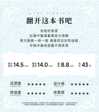 次元幻眸洛恩cos美瞳蓝色高光月抛大直径14.5mm带度数二次元漫展