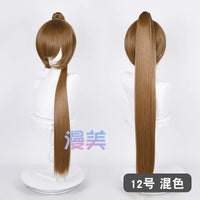 漫美万用虎口夹90cm单马尾古风cos20色可选毛娘造型练手角色假发