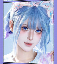 LENSPOP Kaoruko & Caleb 6-Month Blue Purple Cosplay Contact Lenses – Fixed Axis High Highlight