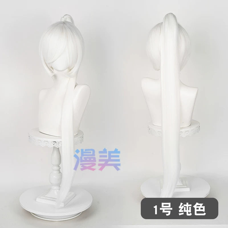 漫美万用虎口夹90cm单马尾古风cos20色可选毛娘造型练手角色假发